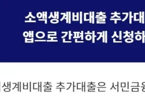 Read more about the article 소액생계비대출 당일 추가대출 가능 – 비대면 신청에 금리인하까지